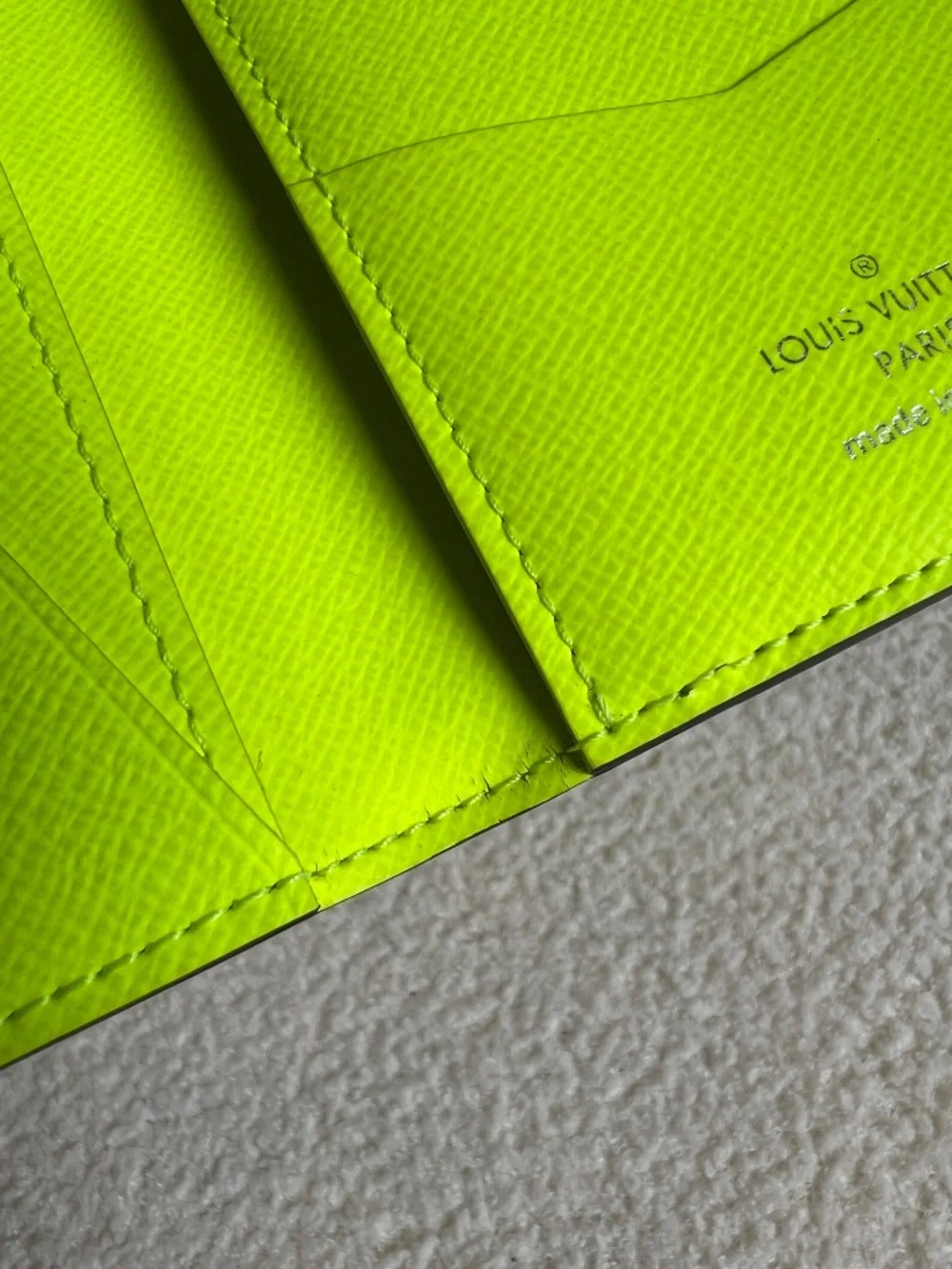 Louis Vuitton Pocket Organizer Wallet Taïgarama Neon Yellow (Jaune Fluo)